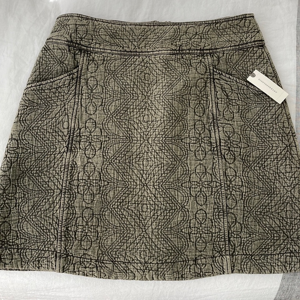 Anthropologie Pilcro Quilted mini skirt